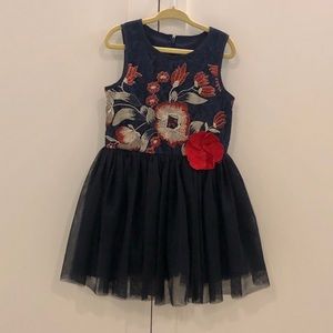 Pippa & Julie Navy Blue and Red Dress